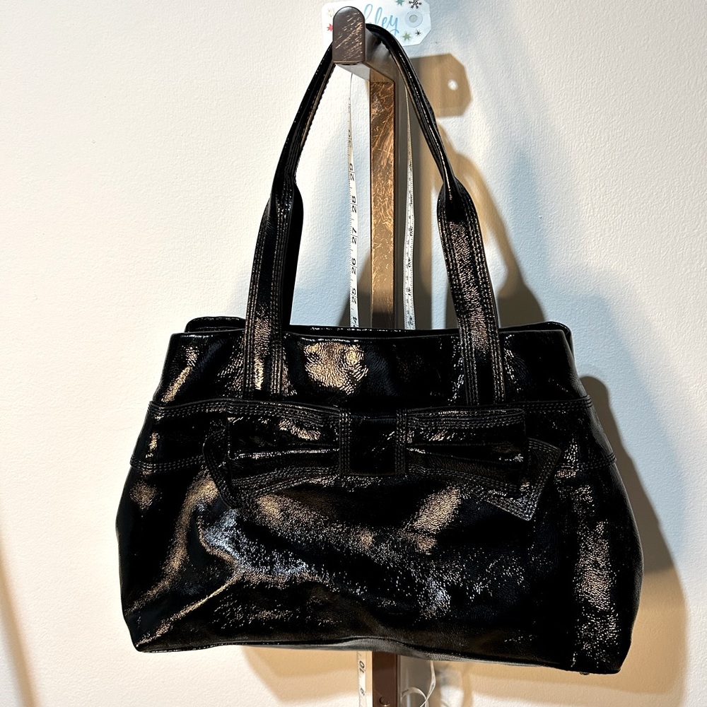 Rare:Kate Spade- large black tote with bow on the front